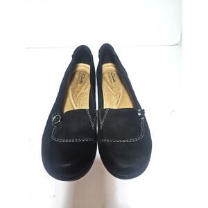 Clarks Collection Women's Size 9.5 Ultimate Comfort Leather Slip On Loafer Shoe